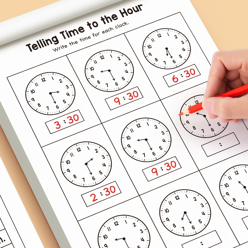 English Kids Education - Children Telling Time Practice Workbook, Early