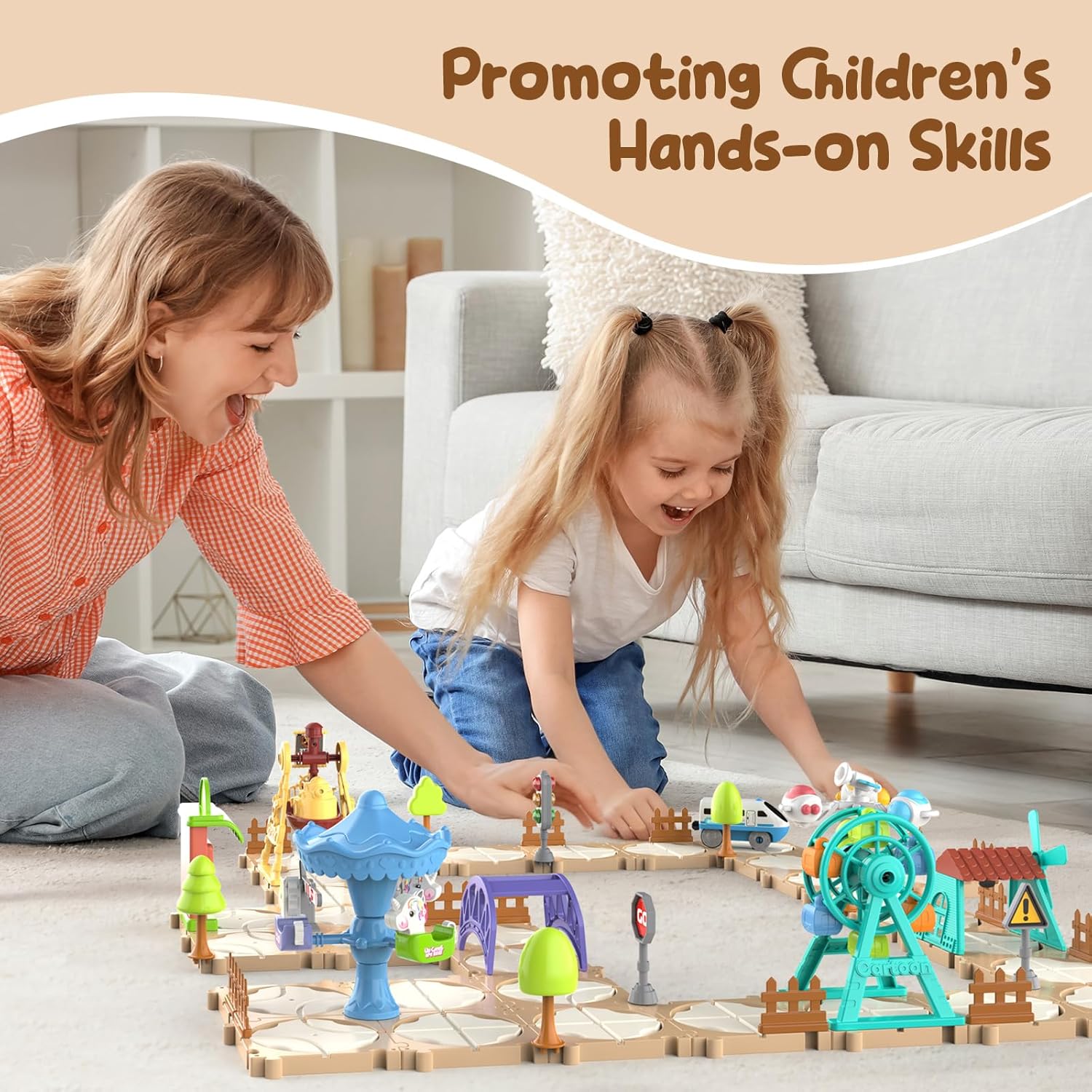 DIY Puzzle Track Car Set Assem - Kids Educational Game 评论和价格
