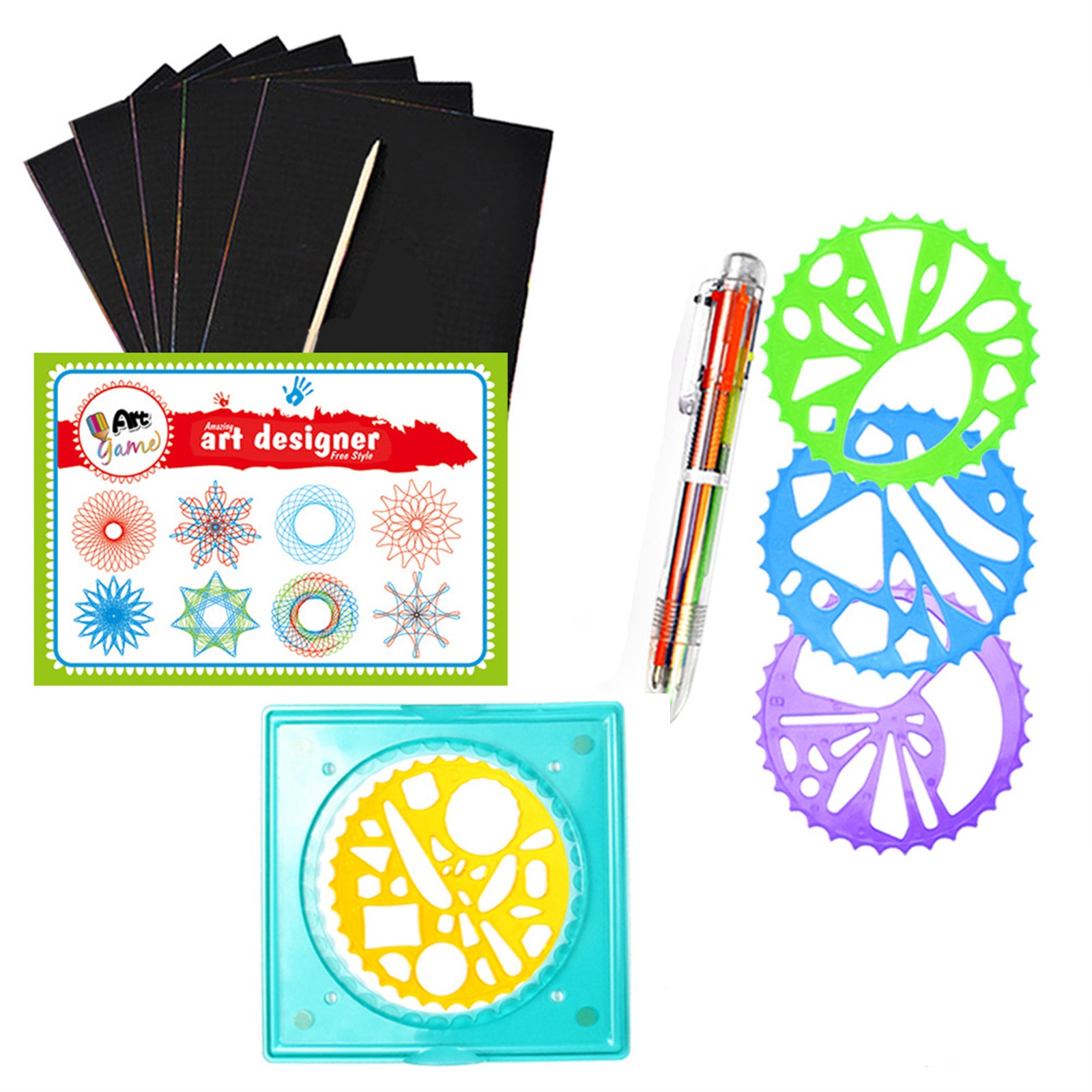 Colorful Spirograph Set Kids M - Kids Education Kit 评论和价格