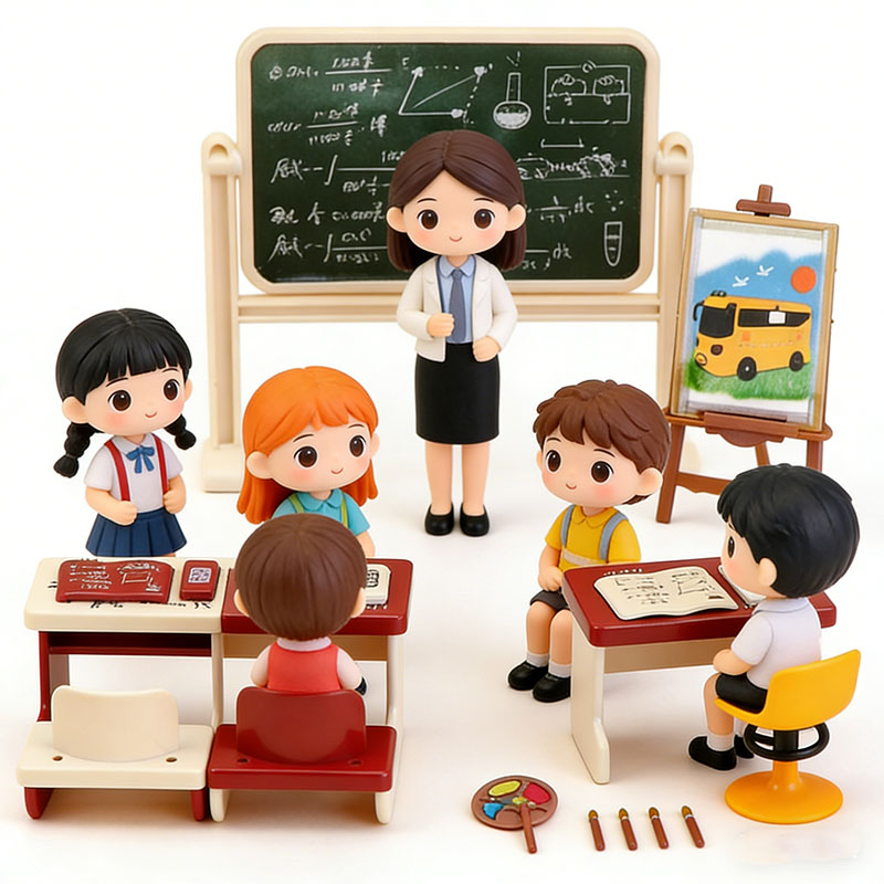 Miniature Class Furniture Set  - Kids Education Classes 评论和价格