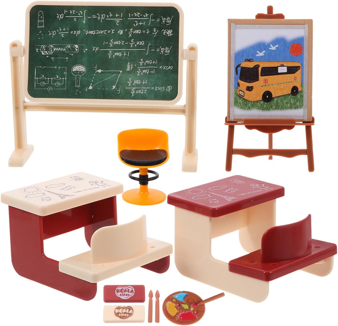 Miniature Class Furniture Set  - Kids Education Classes 评论和价格