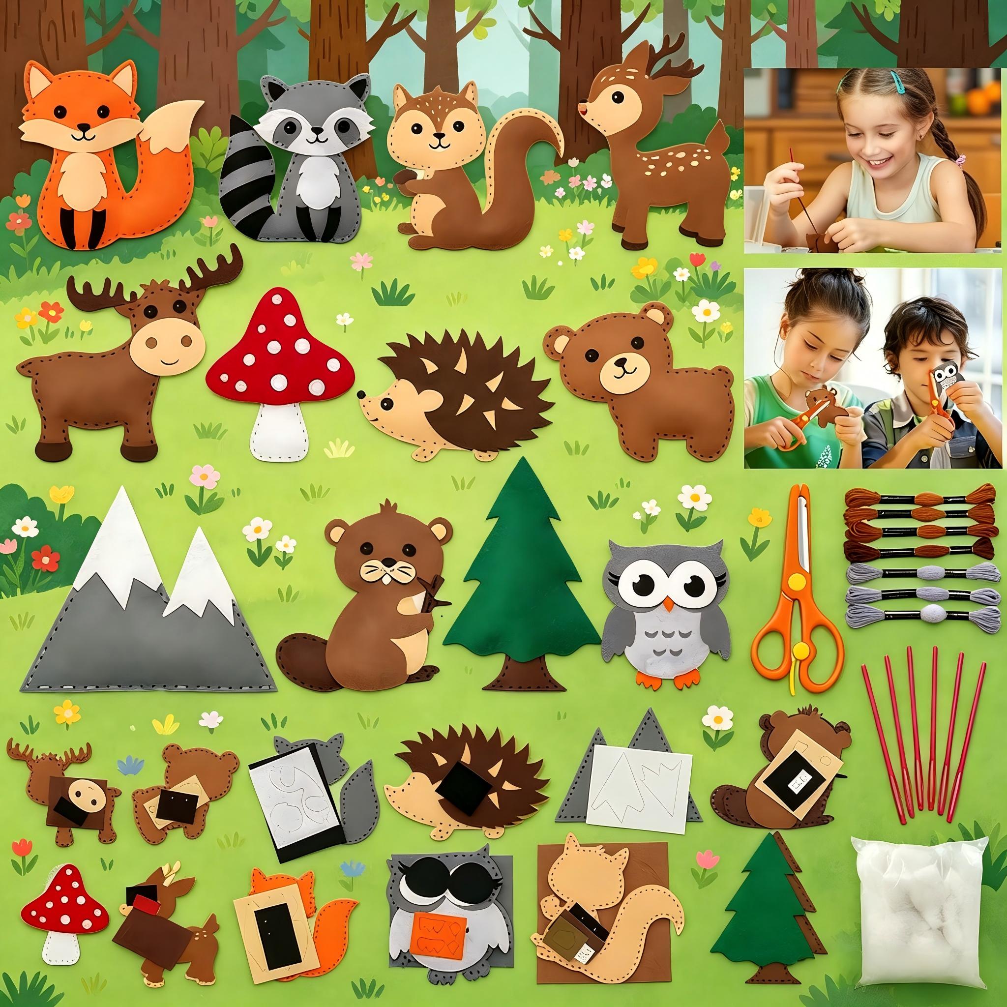 Sewing Kit for Kids Woodland A - Kids Education Classes 评论和价格