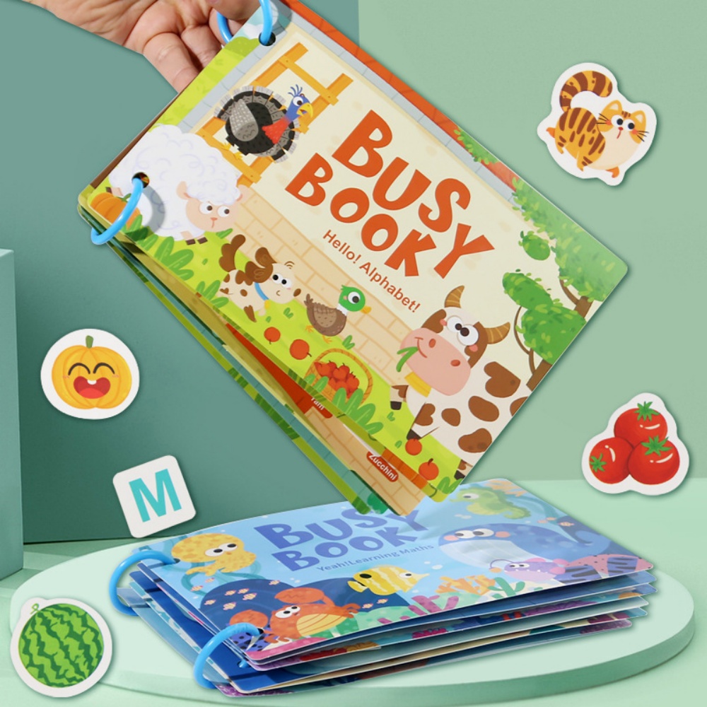 Busy Book Sticker Quiet Book f - Kids Educational Games Learn English 评论和价格