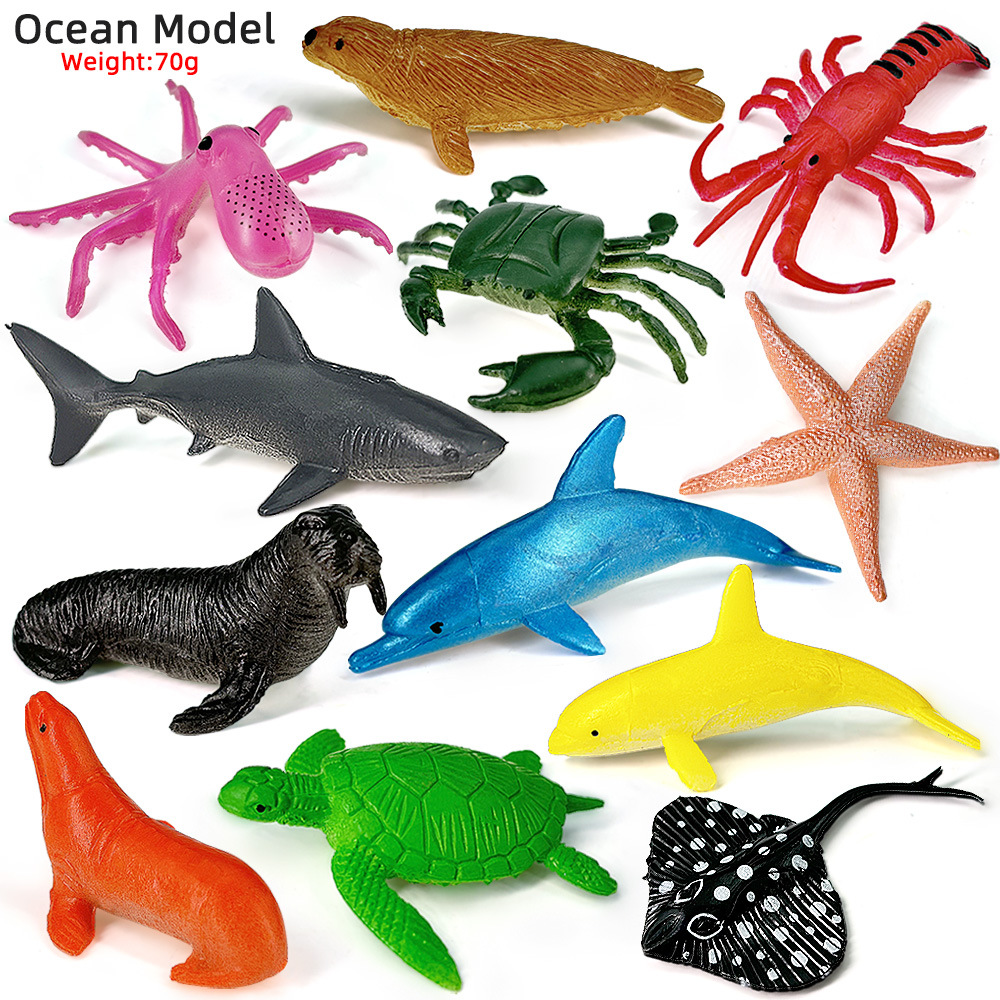 12pcs Ocean Sea Life Set Anima - Kids Education Kit 评论和价格