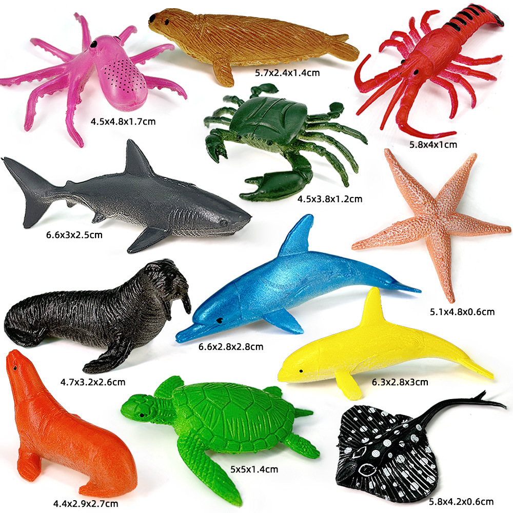 12pcs Ocean Sea Life Set Anima - Kids Education Kit 评论和价格