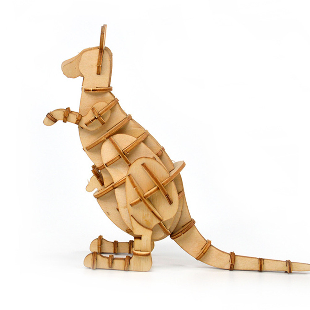 3D Kangaroo Wooden Puzzle Hand - Kangaroo Kids Education 评论和价格