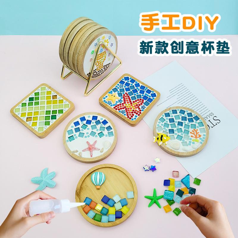 Mosaic Coaster DIY Handmade Ed - Kids Education Kit 评论和价格