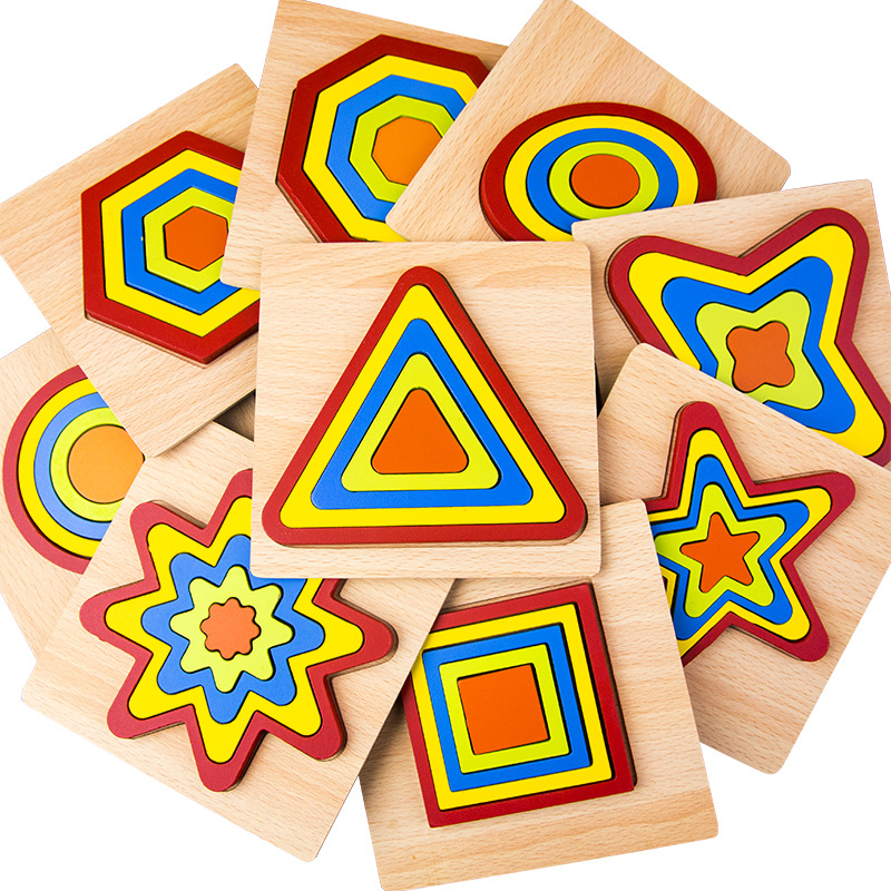 Wooden Geometric Shape Puzzle  - Human Body Puzzle 评论和价格