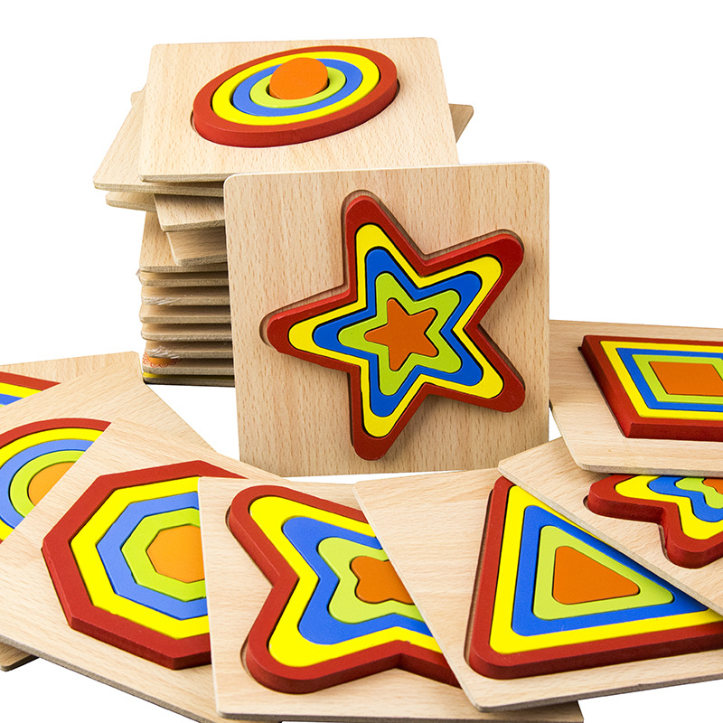 Wooden Geometric Shape Puzzle  - Human Body Puzzle 评论和价格